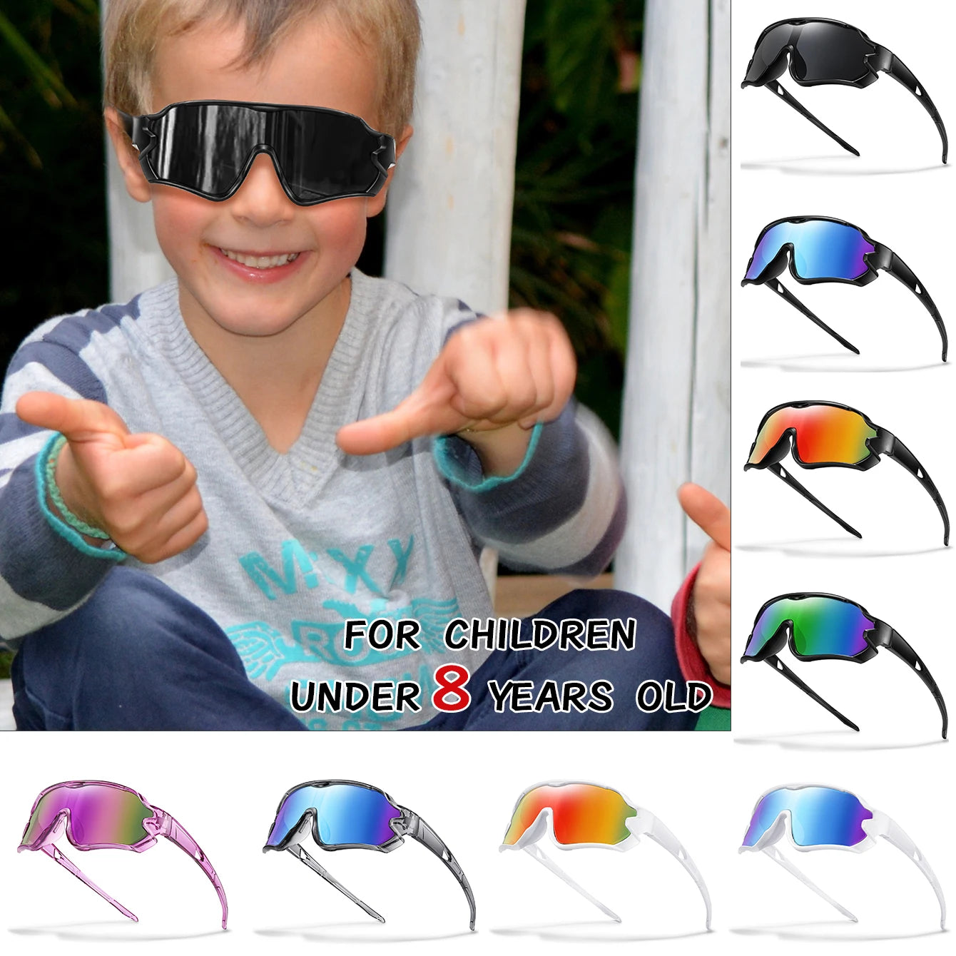 Kids Cycling Sunglasses - UV Protection 