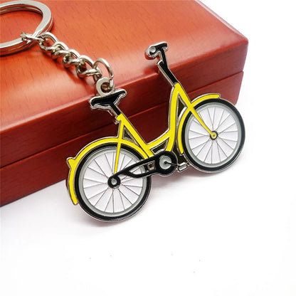 Bicycle Figure Key Ring