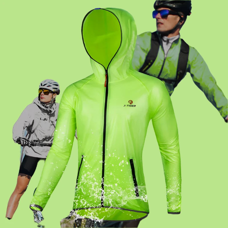 High-Visibility Waterproof Cycling Raincoat 