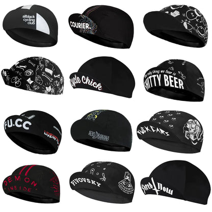 Black Cycling Cap