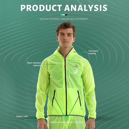 High-Visibility Waterproof Cycling Raincoat 