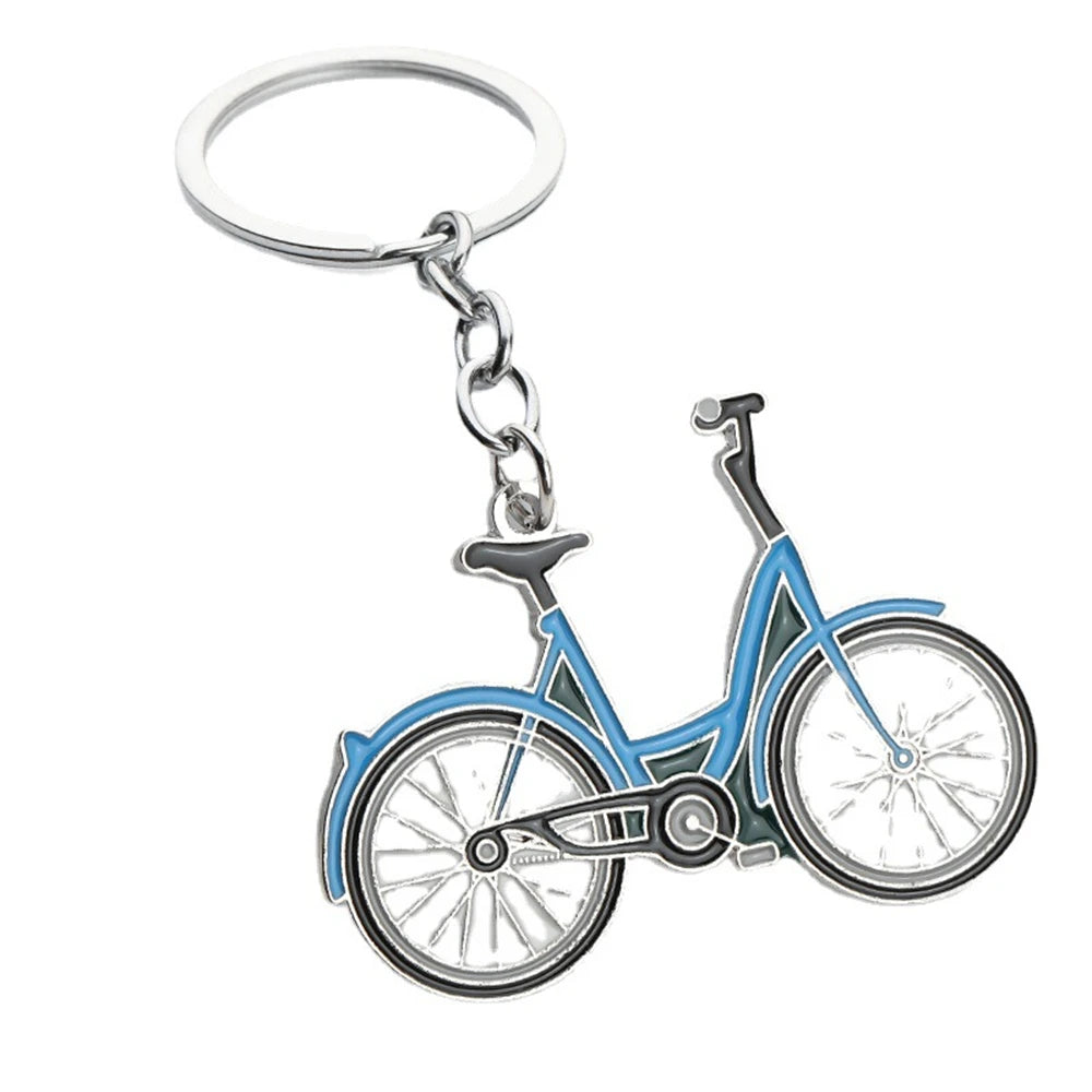 Bicycle Figure Key Ring