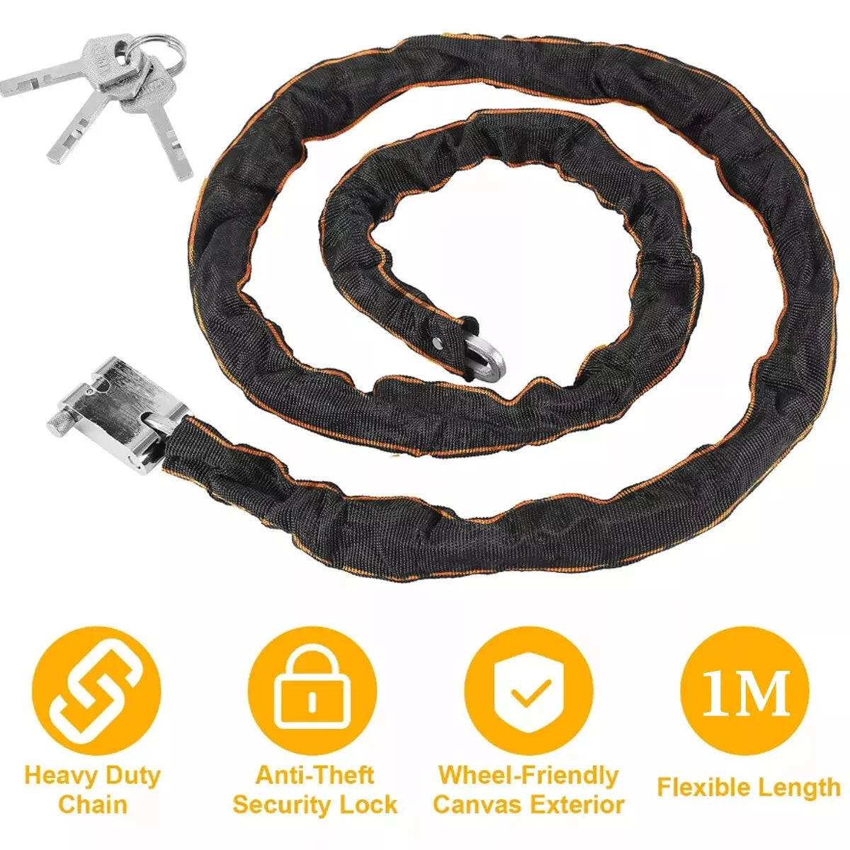 Heavy Duty Anti-Theft Bike Chain Lock