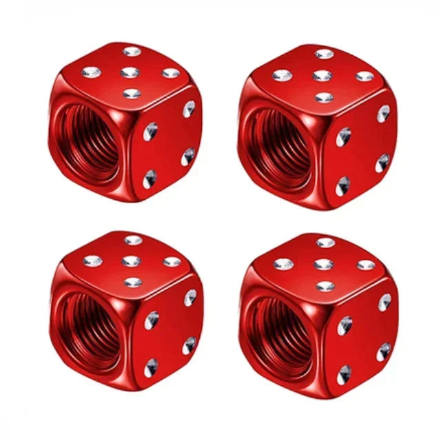 Dice-Shaped Tire Valve Caps