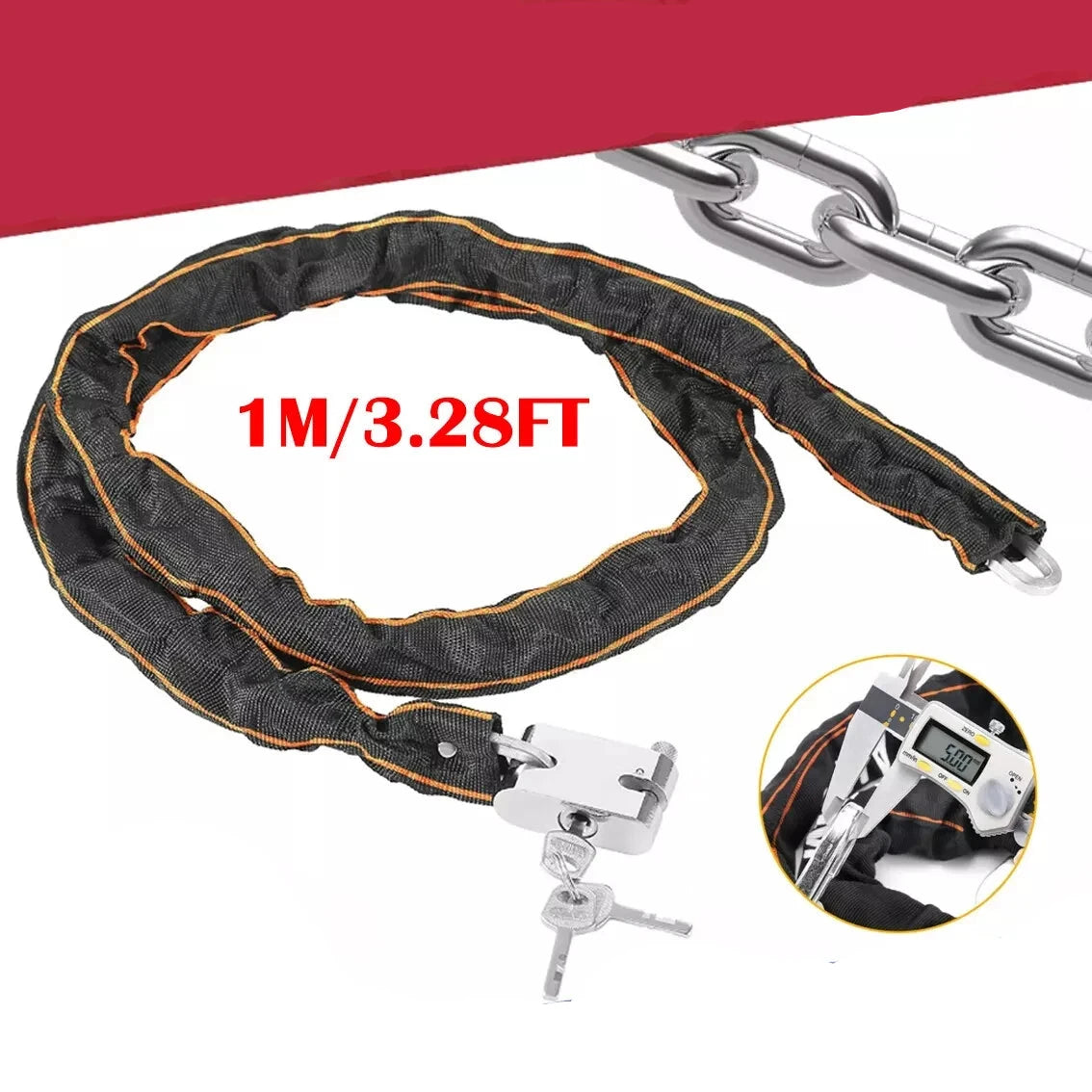 Heavy Duty Anti-Theft Bike Chain Lock