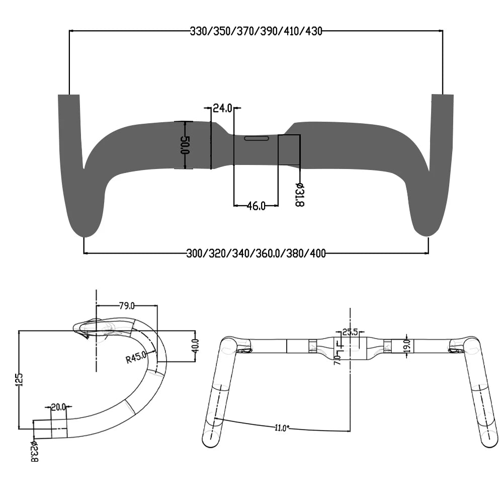 Câblage interne complet guidon de vélo tout carbone