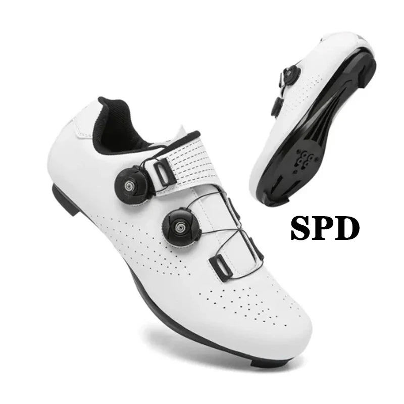 Chaussures à vélo blanc respirant