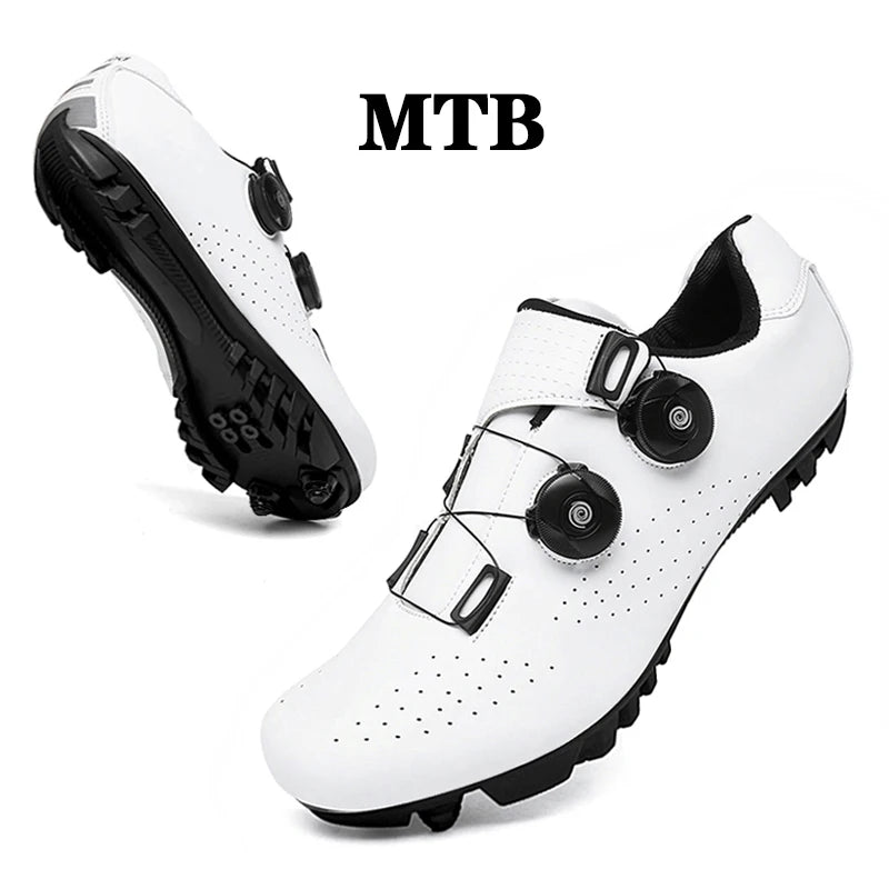 Chaussures à vélo blanc respirant