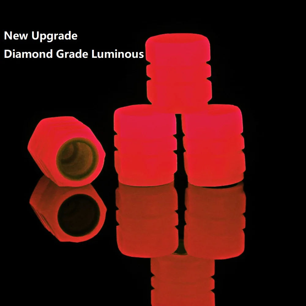 Glow-in-the-Dark Luminous Valve Caps