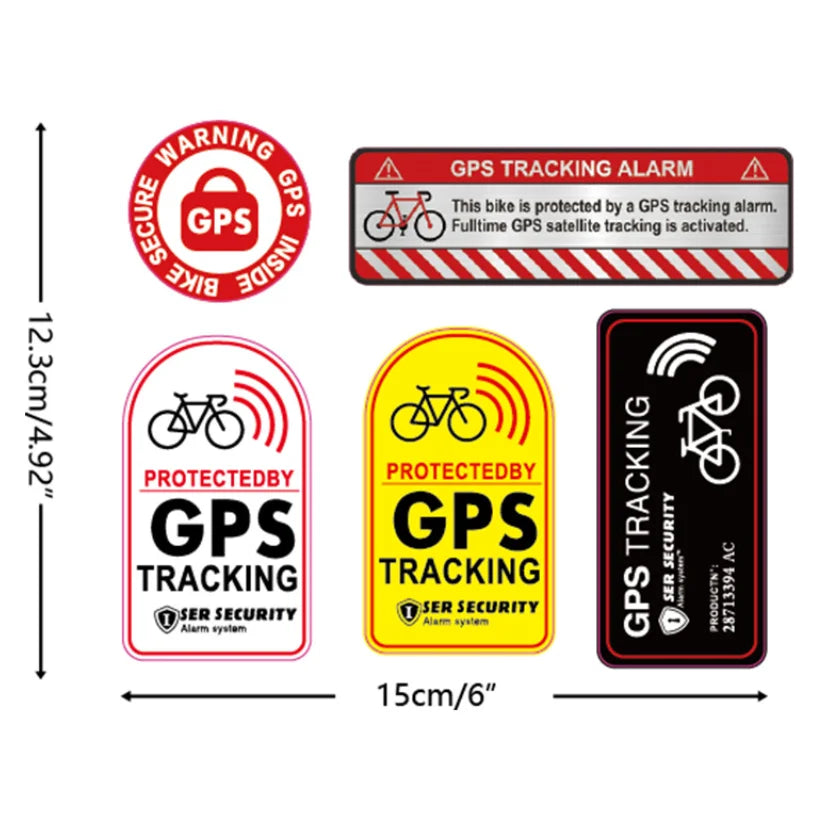 GPS Security Bike Stickers