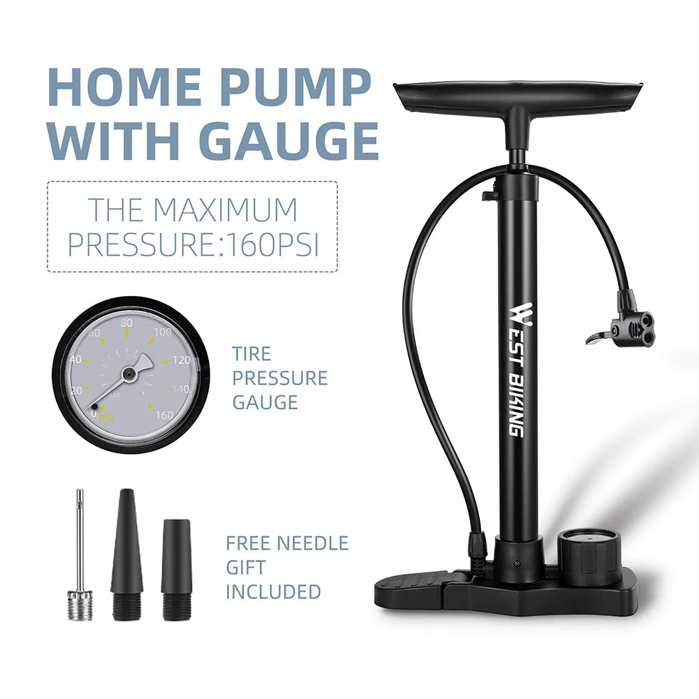 West Biking 160 PSI Floor Bike Pump