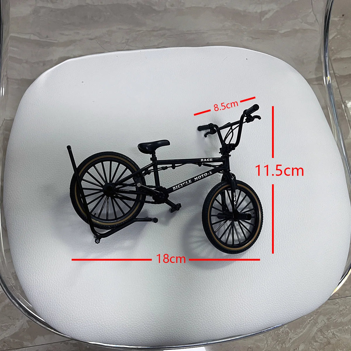 1:8 Mini Model Alloy Bicycle - Full Black