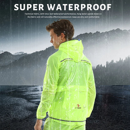 High-Visibility Waterproof Cycling Raincoat 