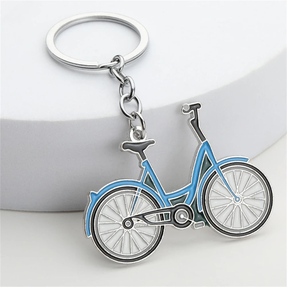 Bicycle Figure Key Ring