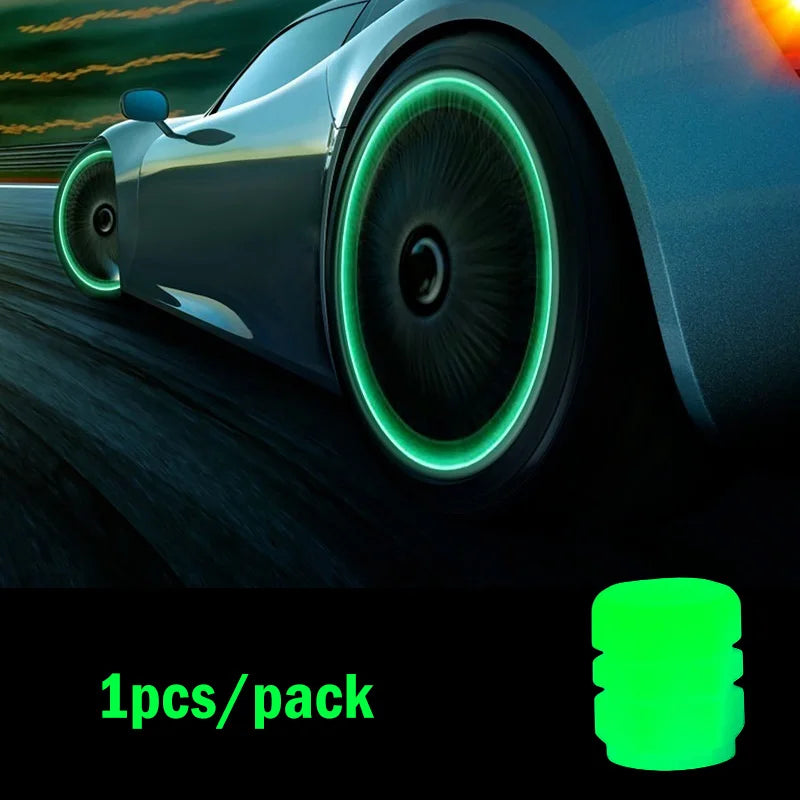 Glow-in-the-Dark Luminous Valve Caps