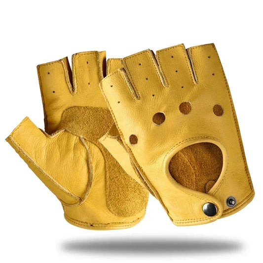 Heritage Leather Cycling Gloves