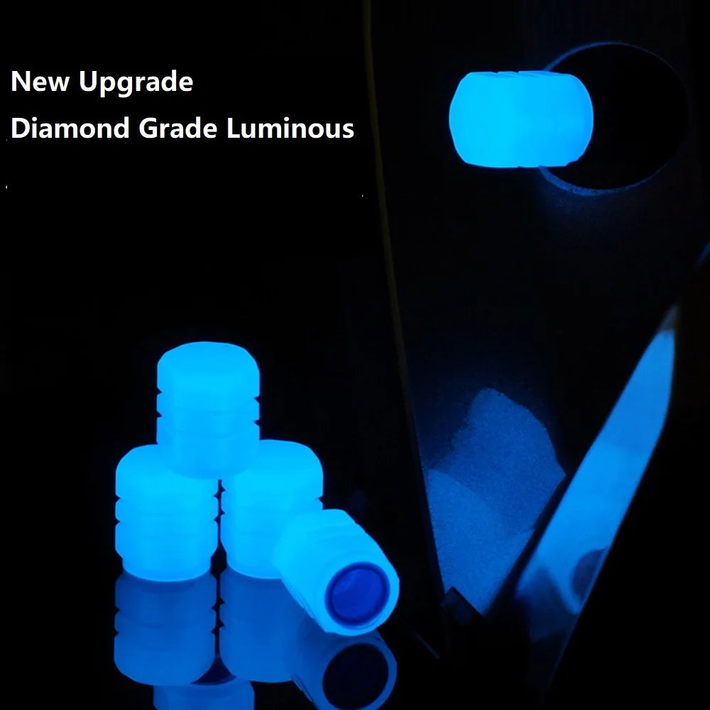 Glow-in-the-Dark Luminous Valve Caps