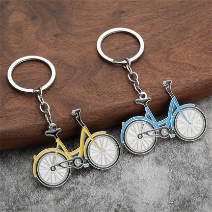 Bicycle Figure Key Ring