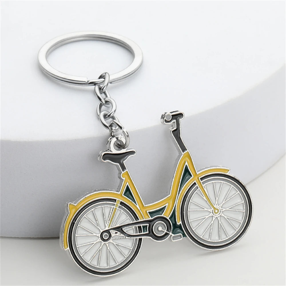 Bicycle Figure Key Ring